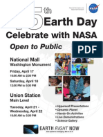 NASA 45th Earth Day 2015 Announcement Flyer