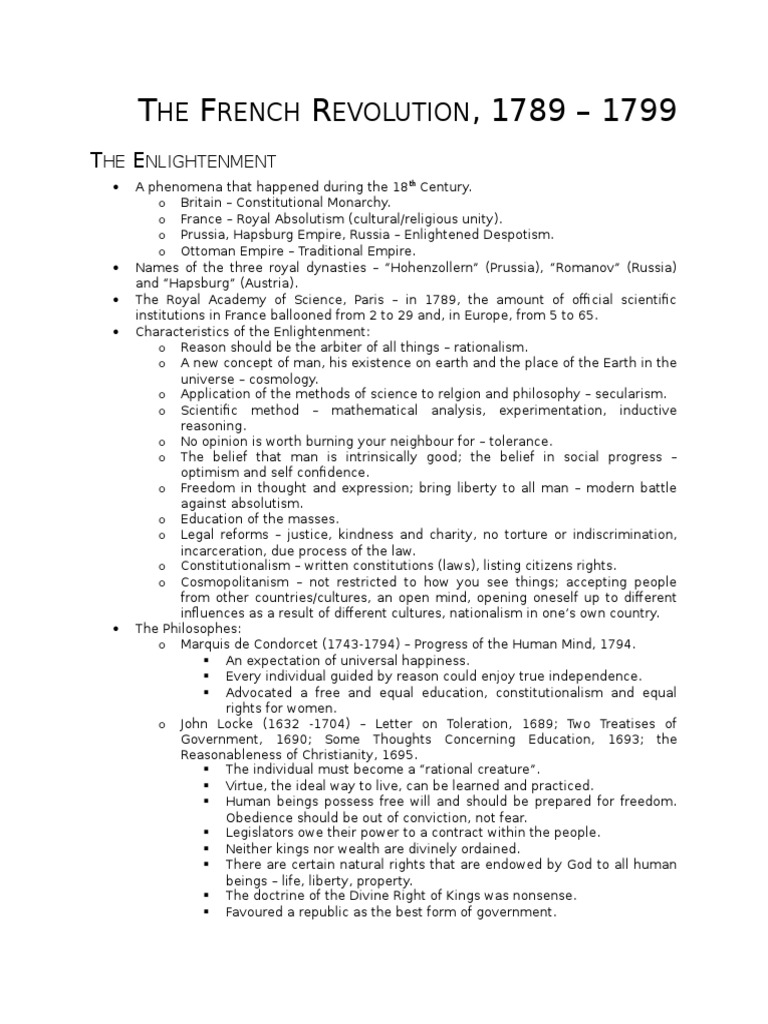 History Notes PDF Maximilien Robespierre Napoleon