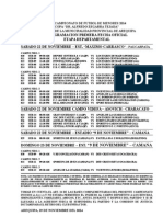 Primera Fecha Etapa Departamental Campeonato de Menores 2014