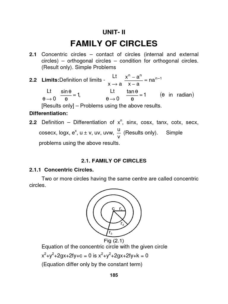 Circles Pdf Function Mathematics Circle