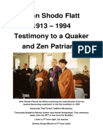 John Shodo Flatt - 1913 - 1994 - Testimony To A Quaker and Zen Patriarch