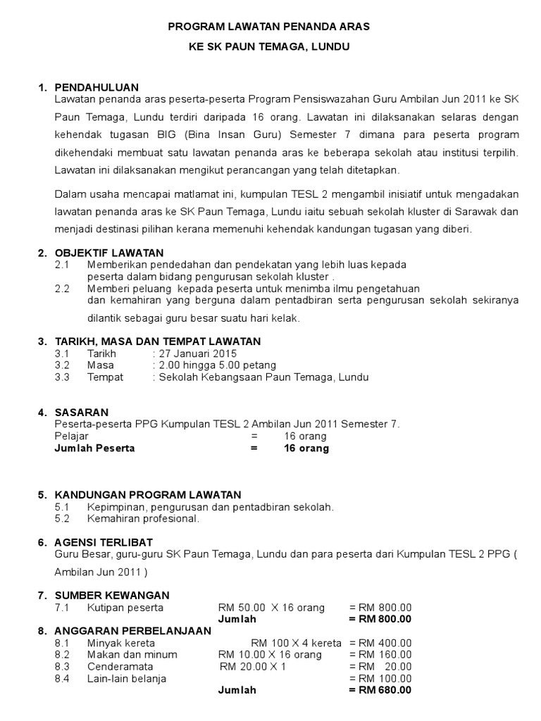 Kertas Kerja Penanda Aras Latest