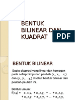 Pertemuan 11 Bentuk Bilinier Dan Kuadratik