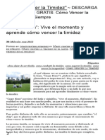 "Carpe Diem" - Vive El Momento y Aprende Cómo Vencer La Timidez - Cómo Vencer La Timidez - 1