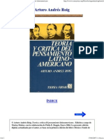 Arturo Andres Roig - Teoria y Critica Del Pensamiento Latinoamericano