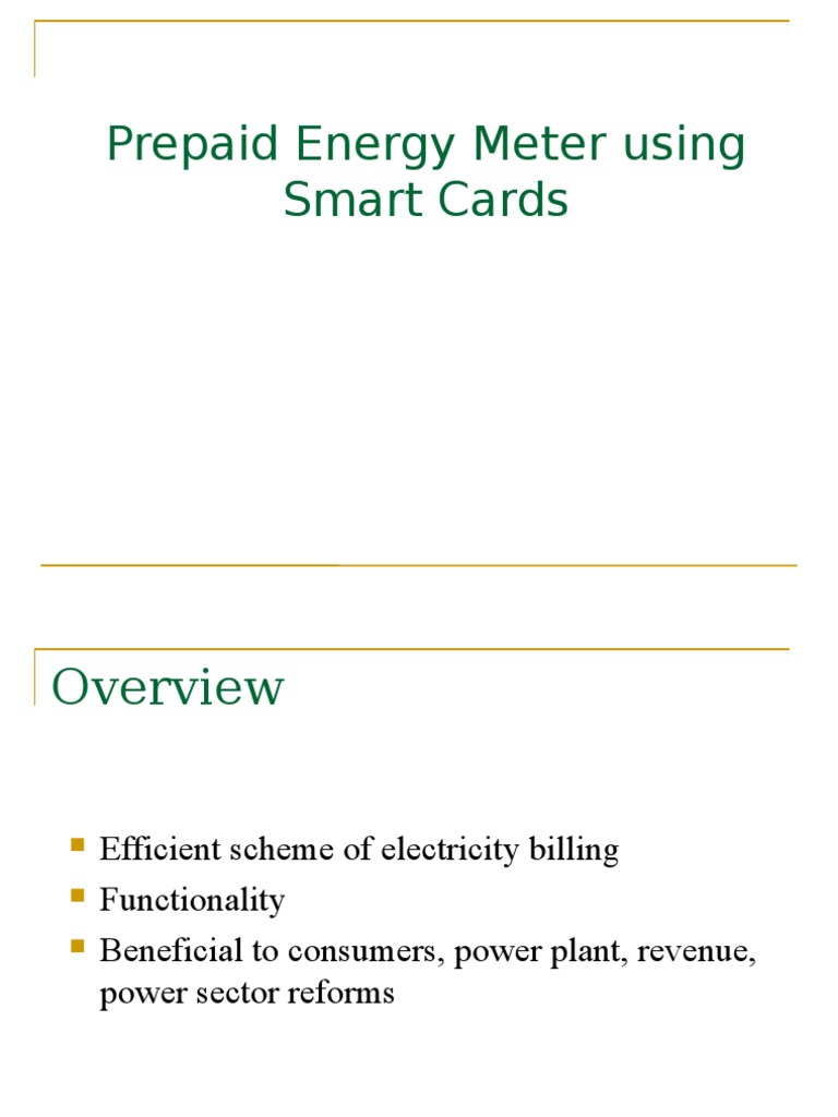 Smart Card Prepaid Energy Meter System | PDF | Smart Card | Power Supply