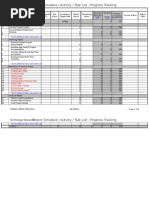 Project Schedule / Activity / Task List - Progress Tracking: Place Project Name Here