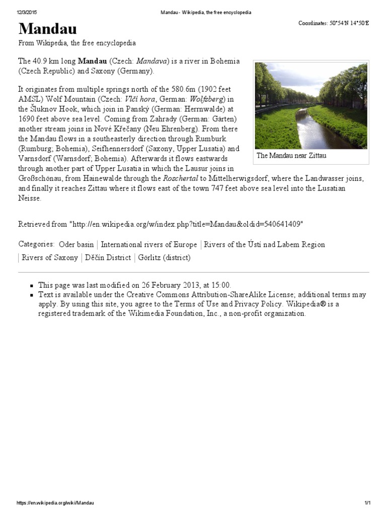 Mandau: From Wikipedia, The Free Encyclopedia | PDF