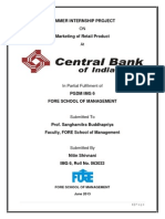 Report On Marketing at Central Bank of India