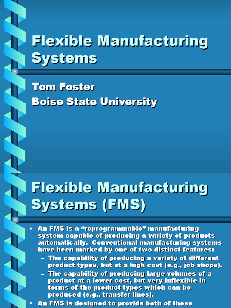 Flexible Manufacturing Systems | PDF | Automation | Systems Engineering