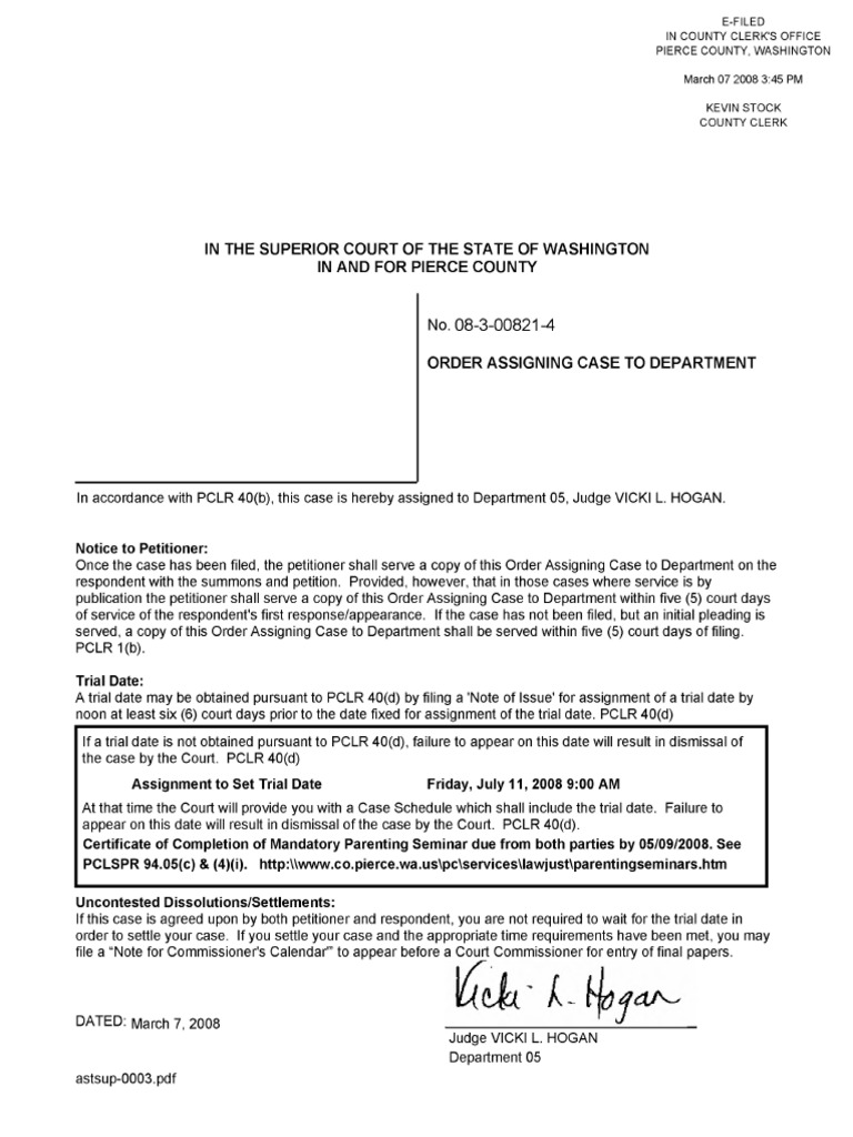 Jolene Marie Harrison vs. Christopher Lee Harrison 08-3-00821-4 | PDF |  Restraining Order | Pro Se Legal Representation In The United States