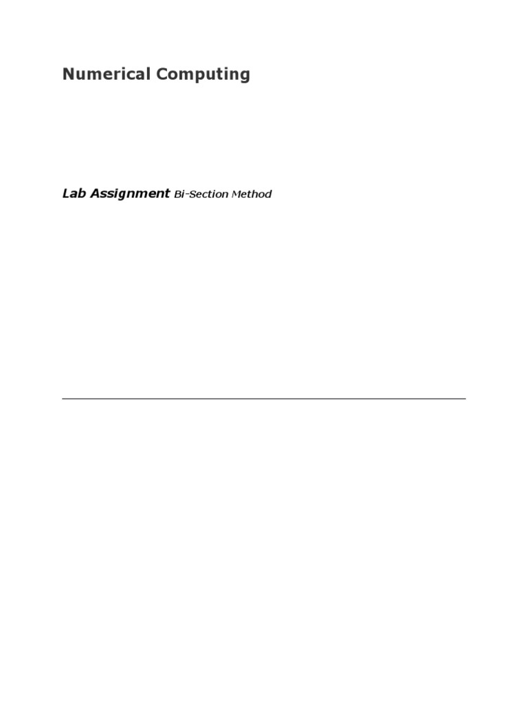 Bi-Section Method Lab Assignment | PDF | Teaching Methods & Materials ...