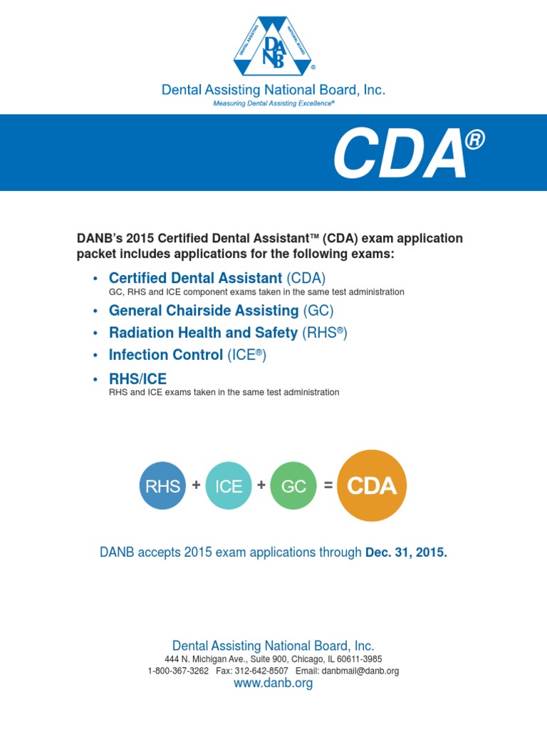 Certified Dental Assistant Professional Certification Test (Assessment)