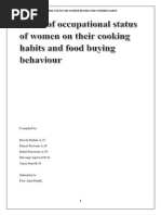 Download Effect of Occupational Status of Women on Their Cooking Habits and Food Buying Behaviour by parth SN258587245 doc pdf