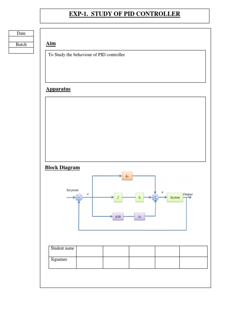 1.study of Pid Controller | PDF
