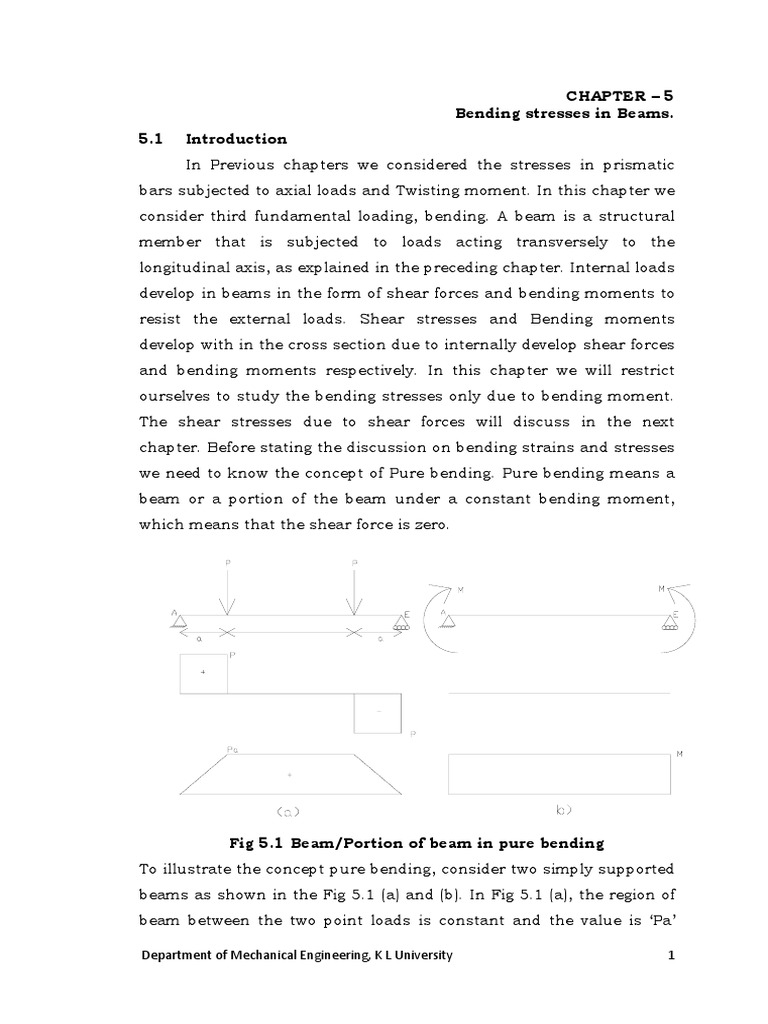 Bending Stress Analysis in Beams | PDF | Bending | Beam (Structure)