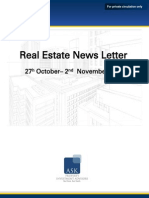 Real Estate Weekly News Letter 27 October 2014 - 2 November 2014