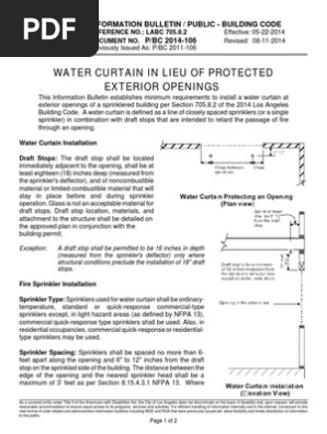 Fire Water Curtain Installation Fire Sprinkler System Building