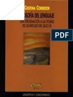 Corredor Lanas, Cristina. (1999) - Filosofía Del Lenguaje. Una Aproximación A Las Teorías Del Significado Del Siglo XX, Visor, España.