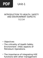 Unit-1: Introduction To Health, Safety and Environment Aspects 5.2.14