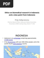 Ethics On Biomedical Research in Indonesia and A View Point From Indonesia