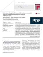 Age-Related Changes in The Mean and Covariance Structure of PDF