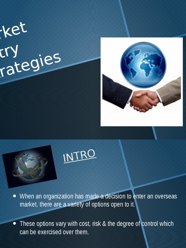 Market Entry Strategies | PDF | Franchising | Joint Venture