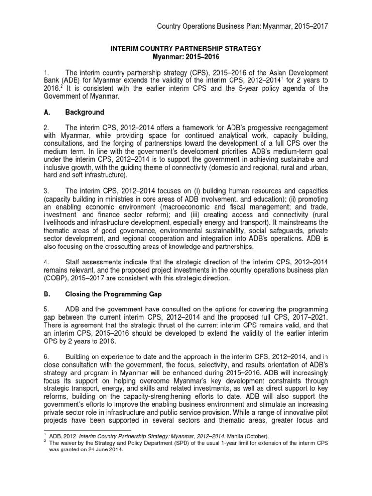 Business plan interim picture