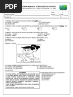 Avaliação Diagnóstica de Língua Portuguesa 3º ano 2015