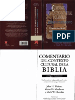 Comentario del Contexto Cultural de la Biblia AT (J.H. Walton - V.H. Matthews - M.W. Chavalas)