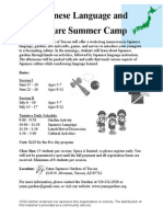 Japanese Summer Camp Flyer For CFSD