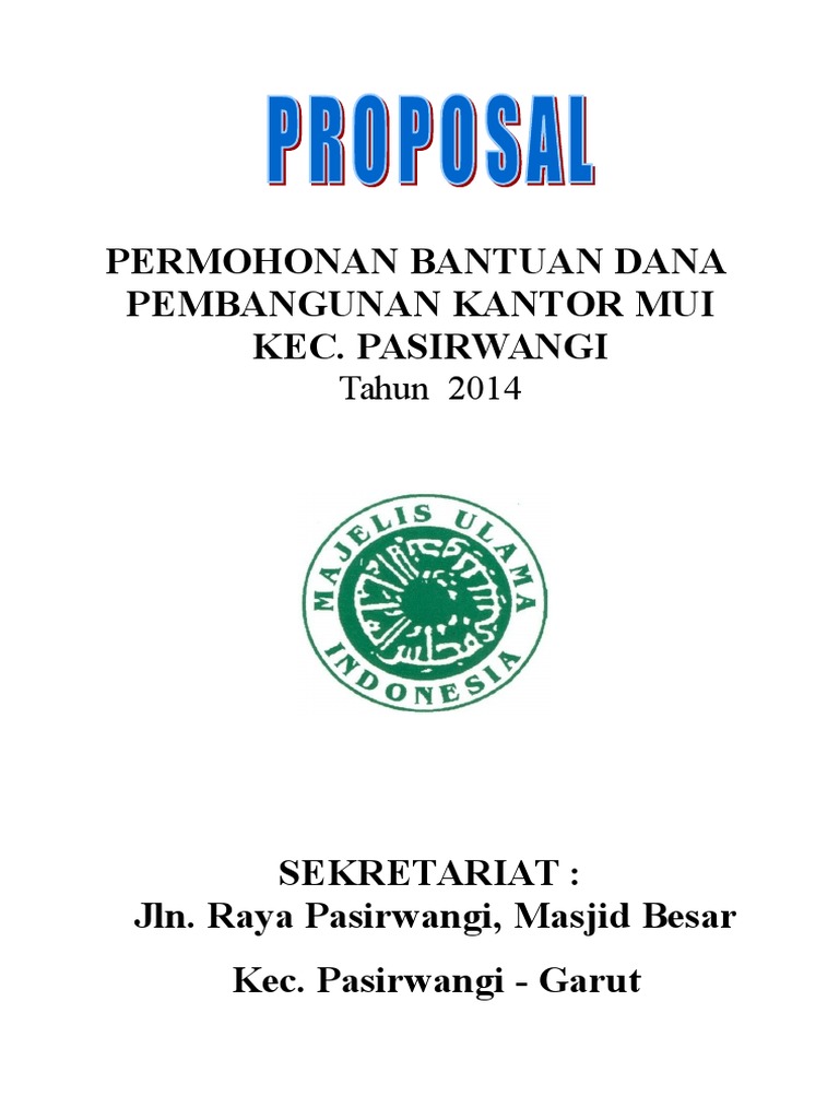 Proposal Peresmian Masjid Besar Pdf