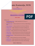 Drs. Suhanto Kastaredja, M.PD: Reading Course