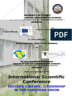 International Scientific Conference: History, Culture, Citizenship in The European Union