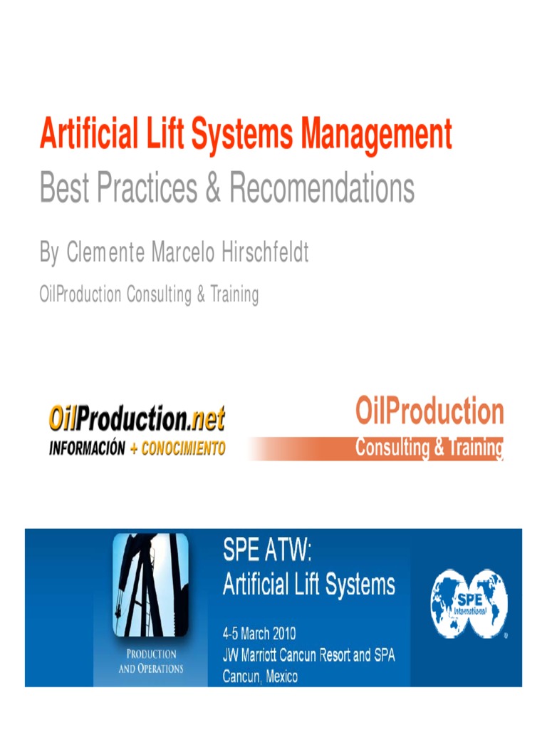 Artificial Lift Systems Management | PDF | Pump | Energy And Resource