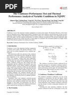 The Condenser Performance Test and Thermal Performance Analysis of Variable Conditions in TQNPC