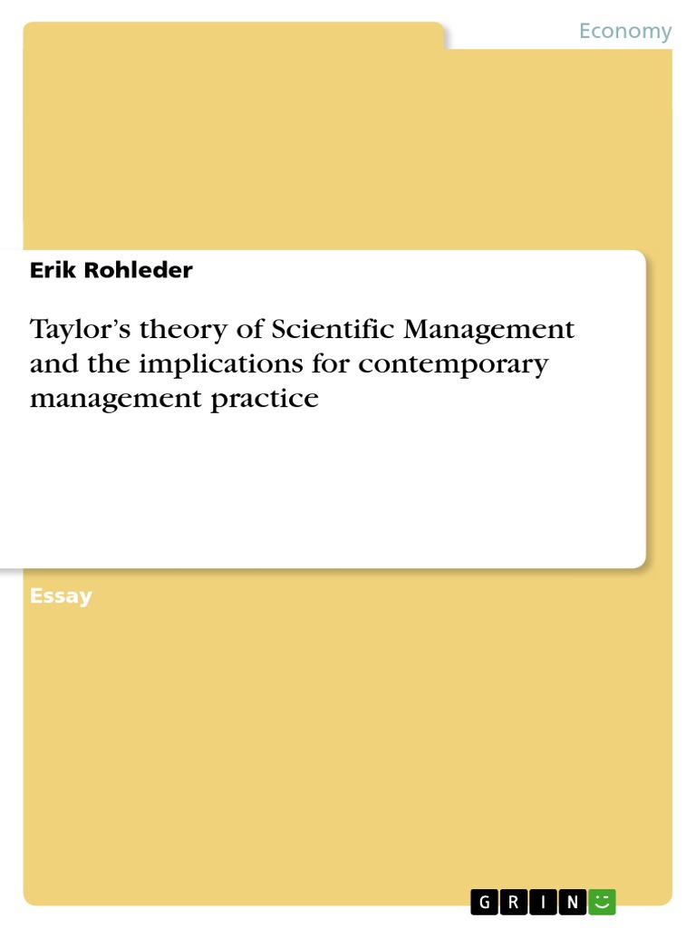 Taylor's Scientific Management Today | PDF | Lean Manufacturing ...