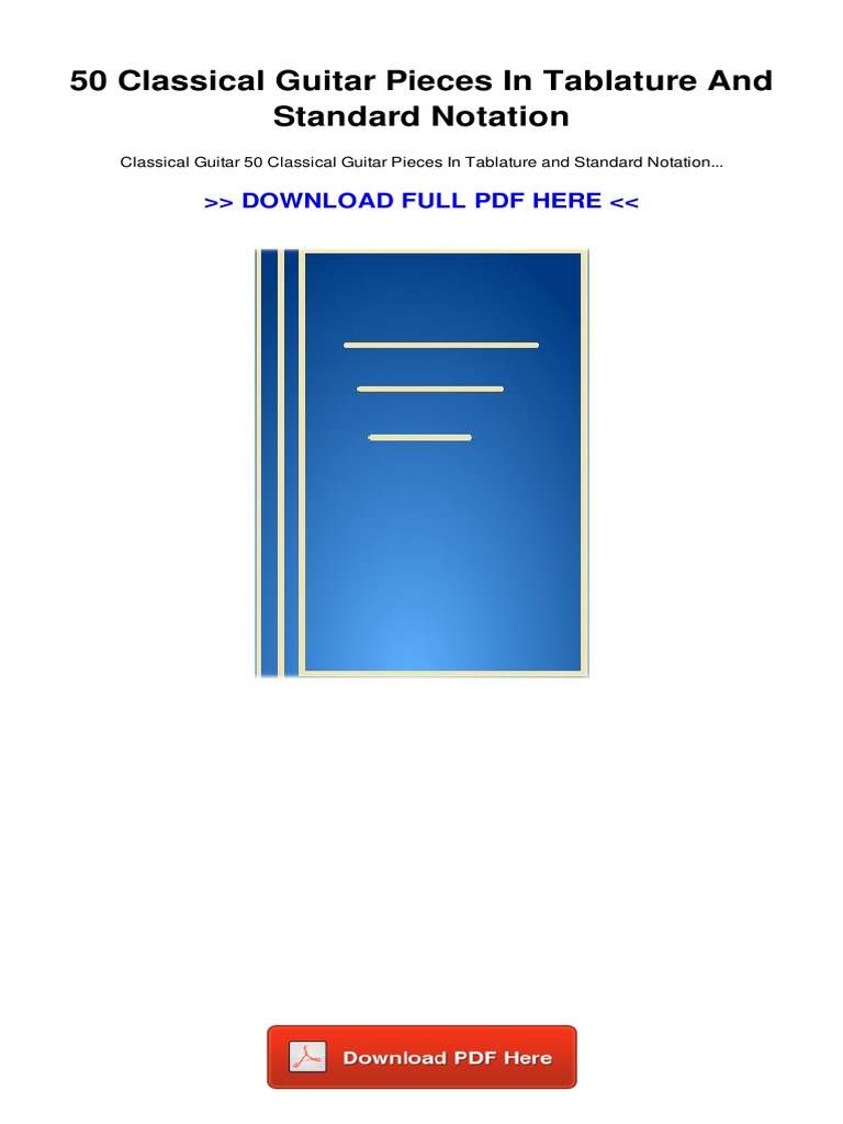 50 Renaissance Solos For Classical Guitar Pdf Tabs