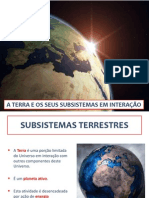 A Terra e seus subsistemas em interação