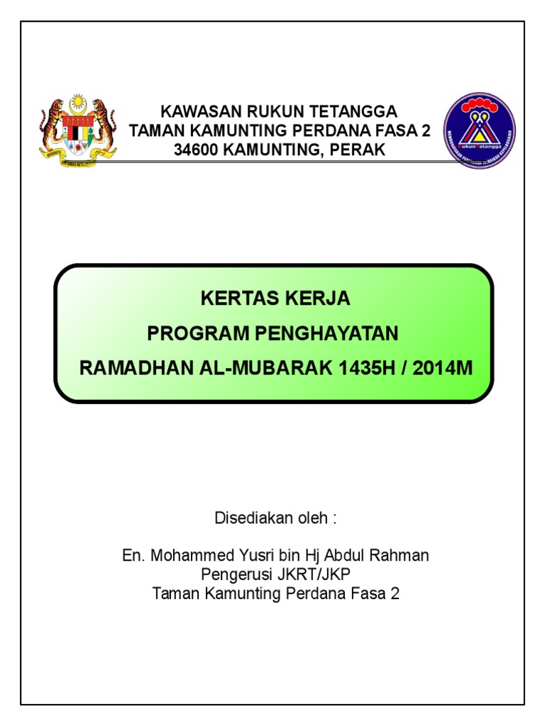Kertas Kerja Ihya Ramadhan 1435h Pdf