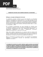 Adaptación Curricular Como Medida de Atención A La Diversidad