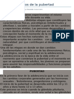 Cambios Ficicos de La Pubertad