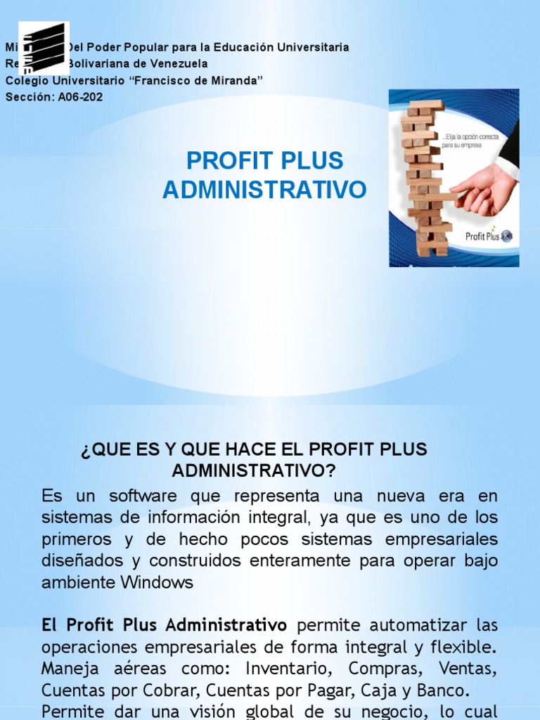 Profit Plus Administrativo: Guía y Funciones | PDF | Ventana ...