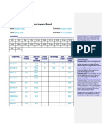 Course Progress Record Sample