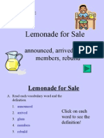 Lemonade For Sale: Vocabulary