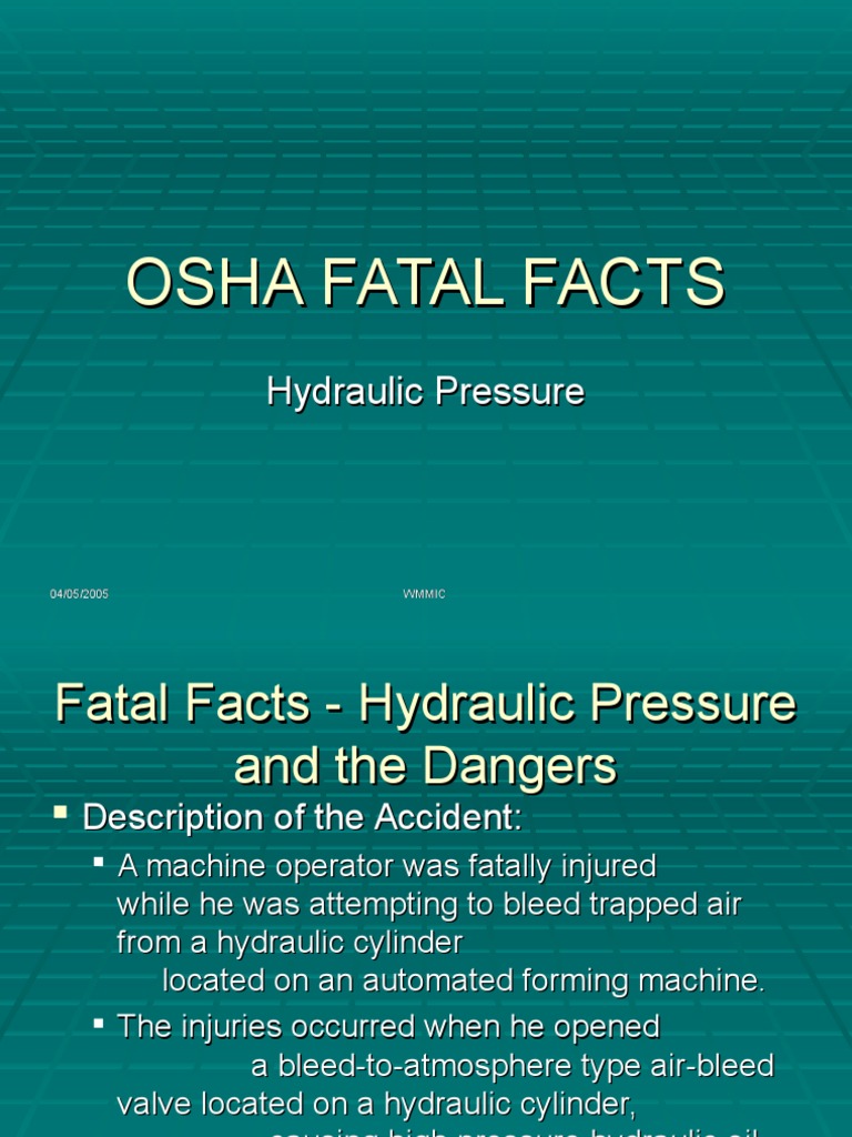 OSHA Safety PDF Injection (Medicine) Pressure