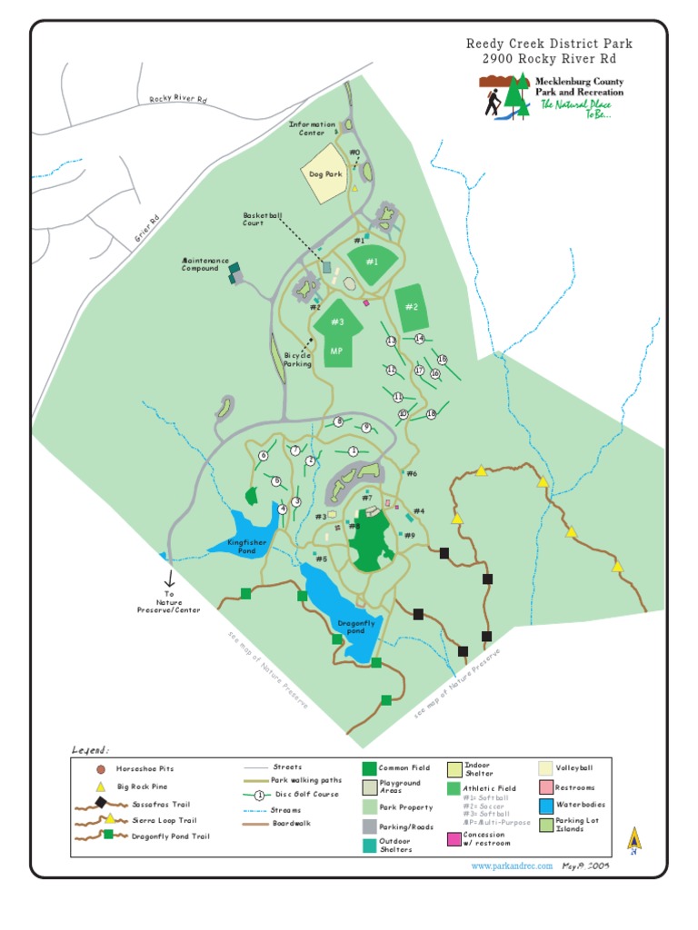 Map of Reedy Creek District Park Depicting Amenities and Trails PDF
