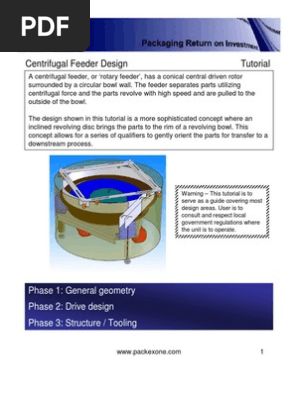 Centrifugal Feeder Design Electric Motor Torque