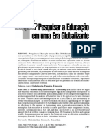 Pesquisar a educação em uma era globalizada