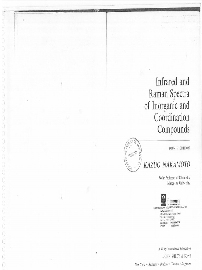 Infrared and Raman Spectra of Inorganic and Coordination Compounds by ...